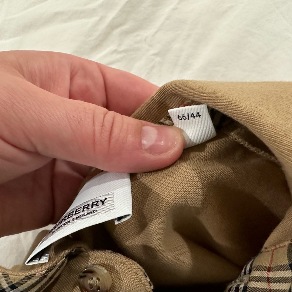 Authentic Burberry beige and black check baby polo (6months) - Picture 6 of 7